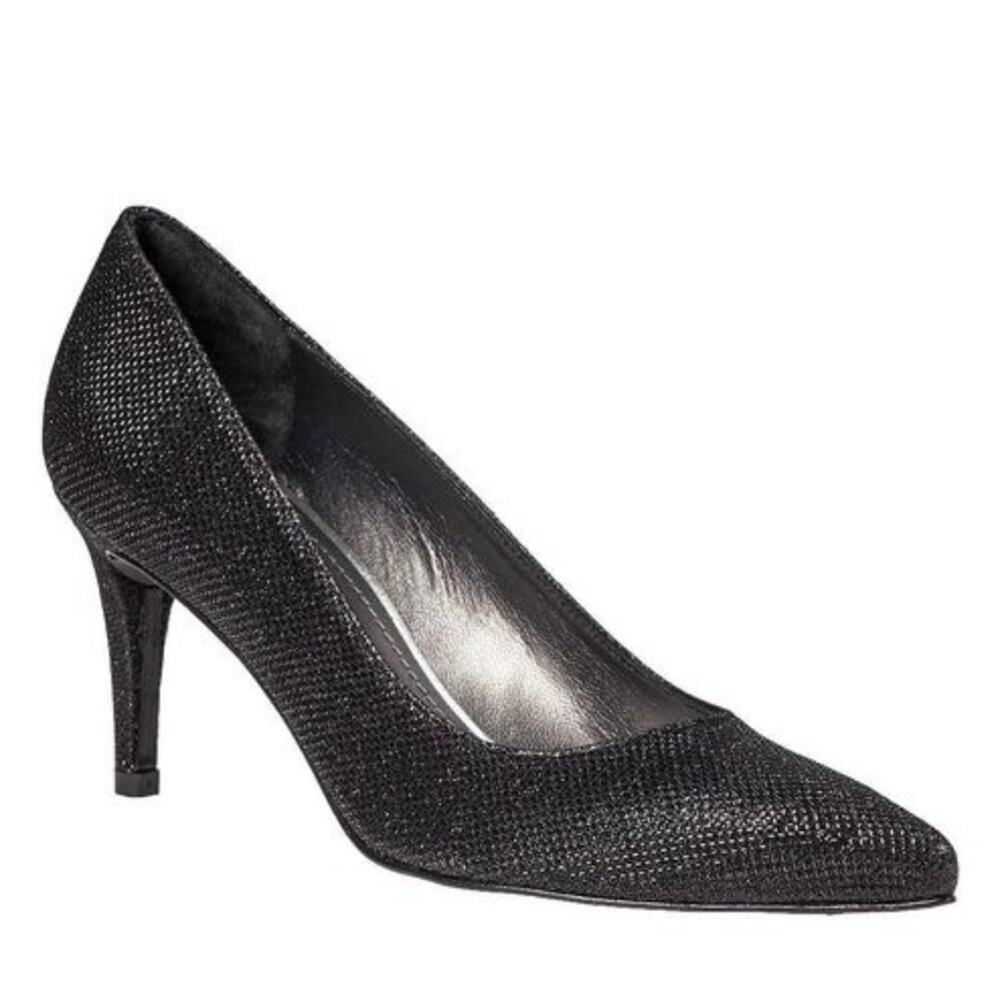 Stuart Weitzman Pinot Evening Pump Black Fabric shoes size 6